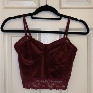 Burgundy crop top